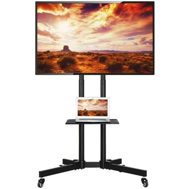 Techly, mobilny stojak do TV, 37-70 cali, 50 kg, dwie półki
