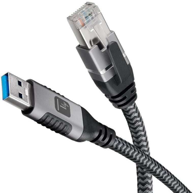 Techly, RJ45, kabel sieciowy, USB-A, 1m
