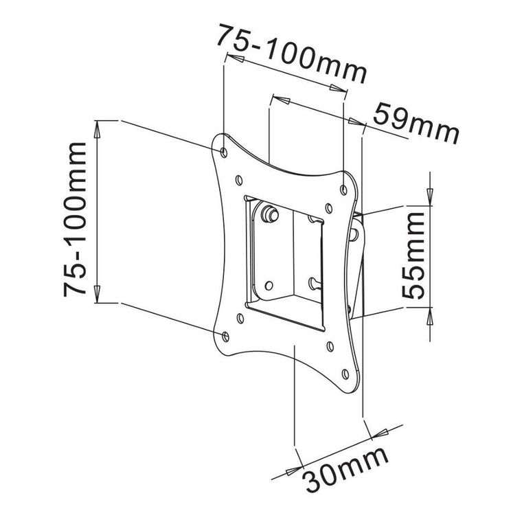 Techly, uchwyt ścienny TV LED/LCD, 13-30"