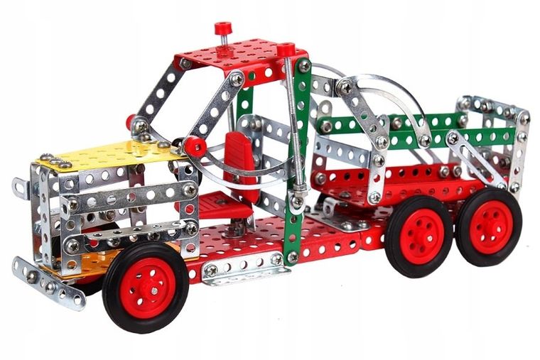 TechnoK, klocki konstrukcyjne, metalowe, pojazdy, 7w1, 289 elementów