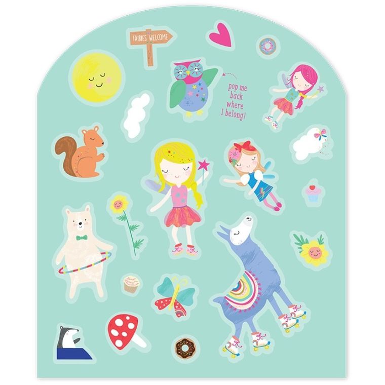 Tęczowe Wróżki. Zestaw naklejek wielokrotnego użytku