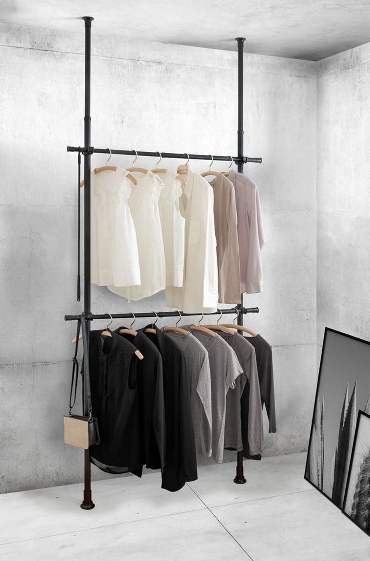 Teleskopowy system do garderoby, Herkules basic, czarny