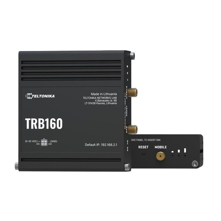 Teltonika, brama IoT LTE, TRB160, Cat 6, 1xRJ45 1000Mb/s, IP30