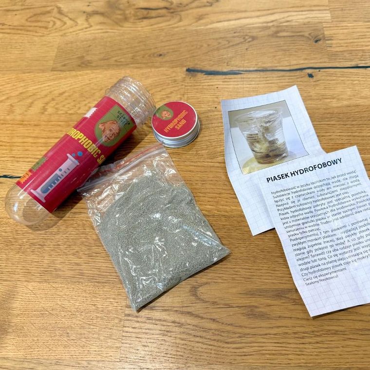 The Purple Cow, Einstein, Mini eksperymenty, Piasek hydrofobowy