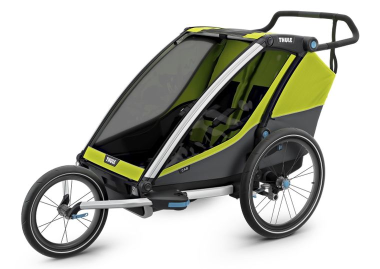Thule, Chariot Cab 2, przyczepka rowerowa dla dzieci, oliwkowy/szary