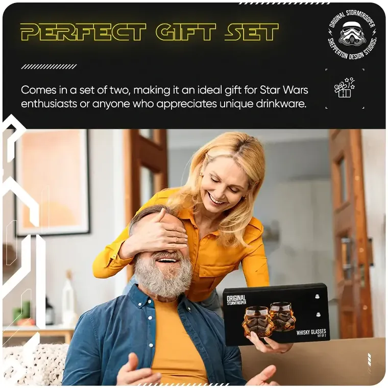 Thumbs UP! Star Wars, Stormtrooper, szklanki do whisky, 300 ml, 2 szt.