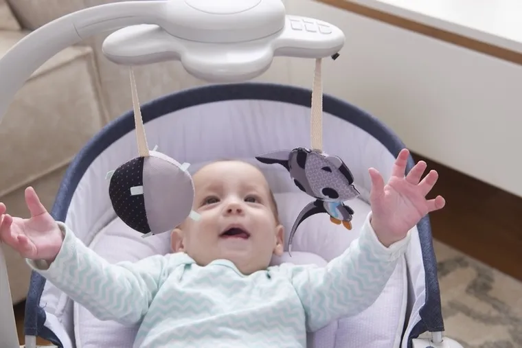 Tiny Love, wielofunkcyjny leżaczek-bujaczek z funkcją krzesełka, 3w1, granatowy