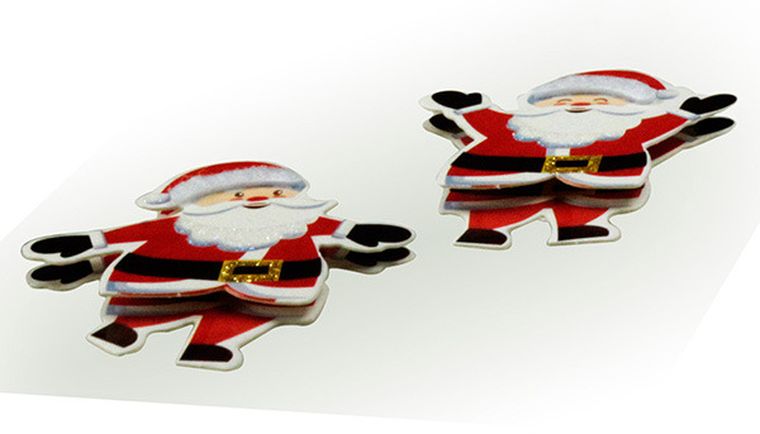 Titanum, Craft-fun Series, dekoracje samoprzylepne, papierowe 3D, mikołaje i gwiazdki, 11 szt.