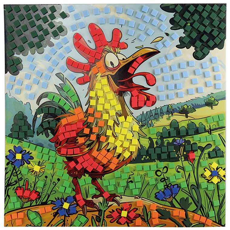 Titanum, mozaika piankowa, kogut, 25-25 cm