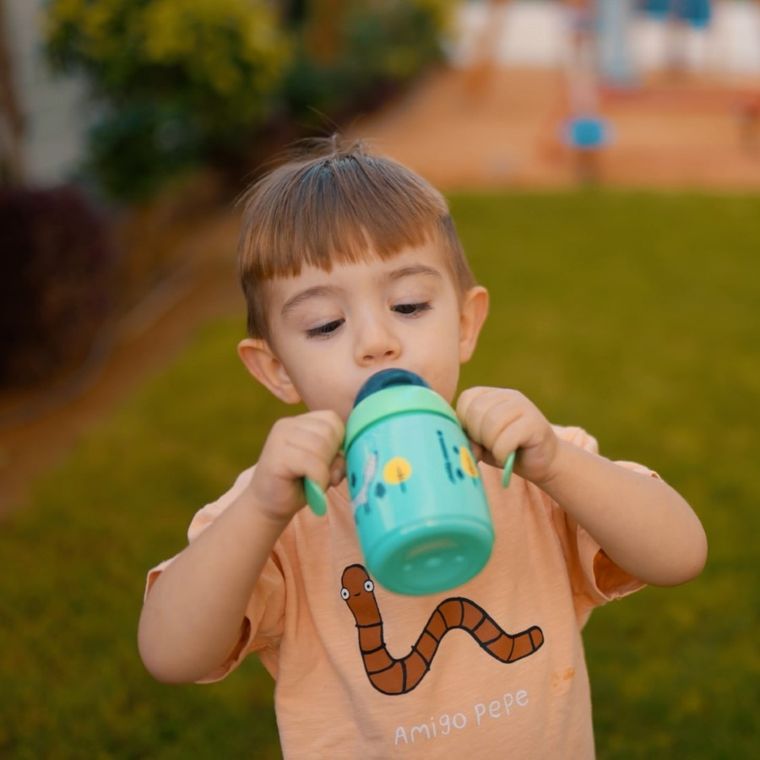 Tommee Tippee, bidon z obciążoną słomką, zielony, 300 ml