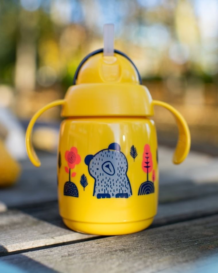 Tommee Tippee, bidon z obciążoną słomką, żółty, 300 ml