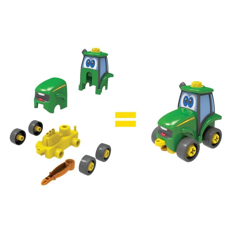 Tomy, John Deere, zbuduj mini traktorek Johnny, pojazd do skręcenia