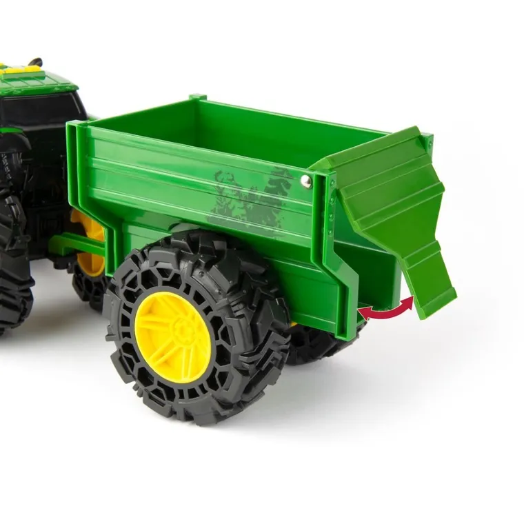 Tomy, Monster Treads, John Deere z przyczepą, pojazd