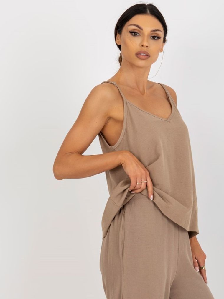 Top damski, beżowy, Och Bella