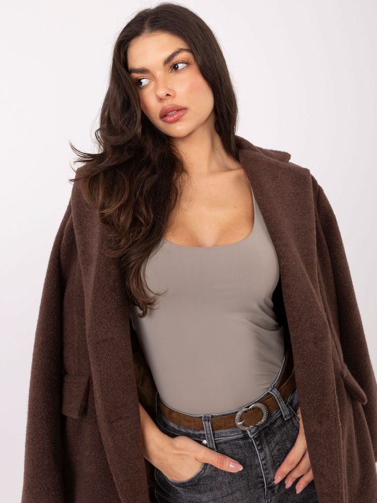 Top damski, beżowy, Sublevel