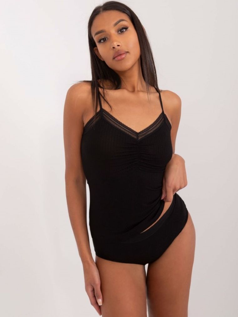 Top damski, czarny, Berrak