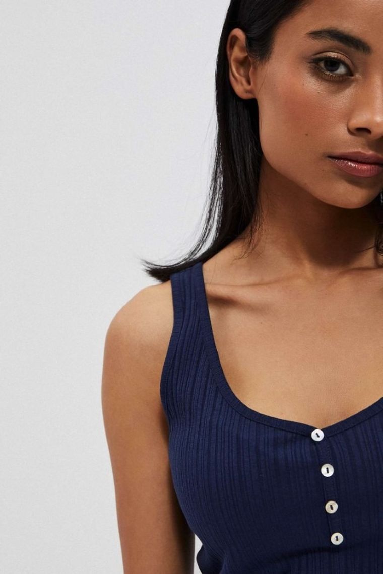 Top damski, granatowy, Moodo