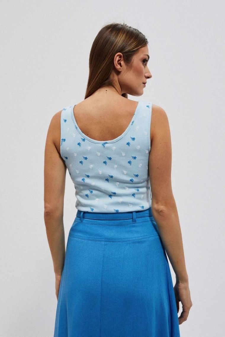 Top damski, niebieski, Moodo