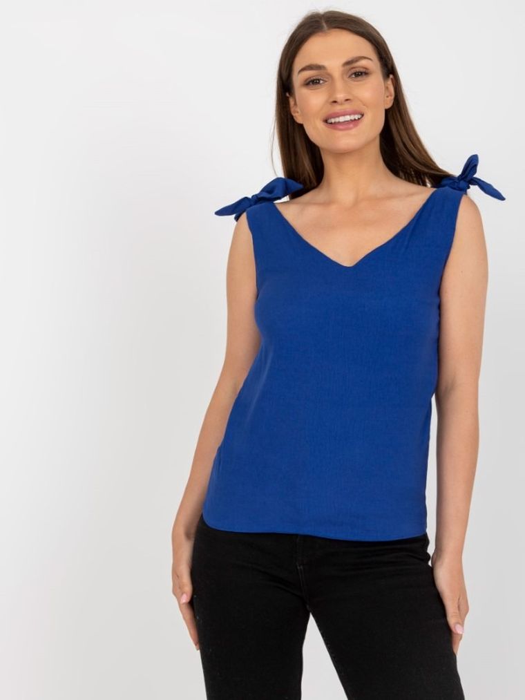 Top damski, niebieski, Rue Paris
