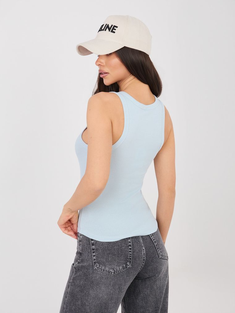 Top damski, niebieski, Sublevel