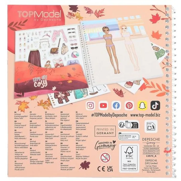 Top Model, Dress Me Up, Cosy, zestaw kreatywny z naklejkami