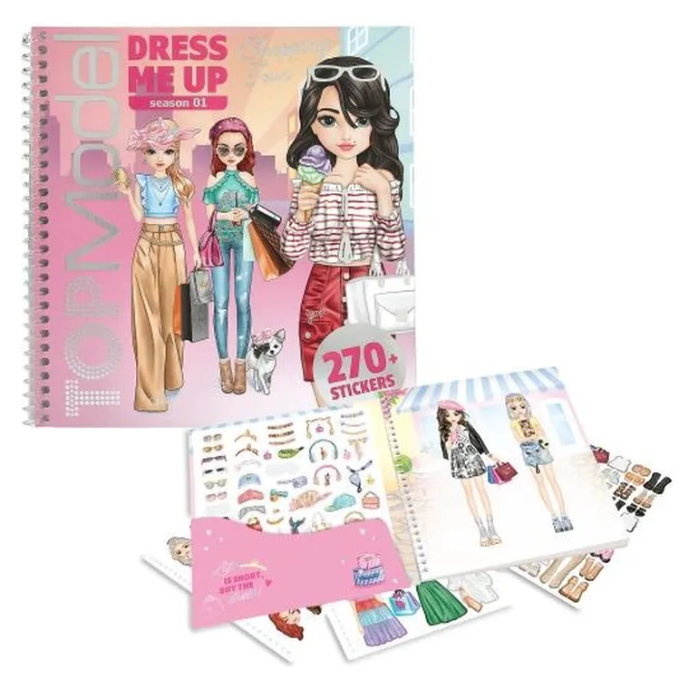 Top Model, Dress Me Up, Shopping Tour, zestaw kreatywny z naklejkami