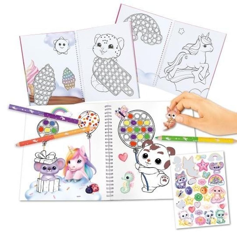 Top Model, Jednorożec Ylvi, Pop&Paint, kolorowanka sensoryczna, zestaw artystyczny