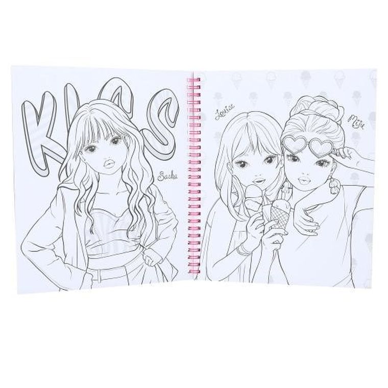 Top Model, kolorowanka z cekinowym sercem