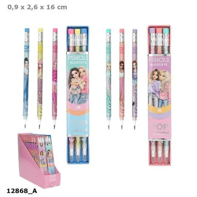 Top Model, ołówki przekładane, 3 szt.