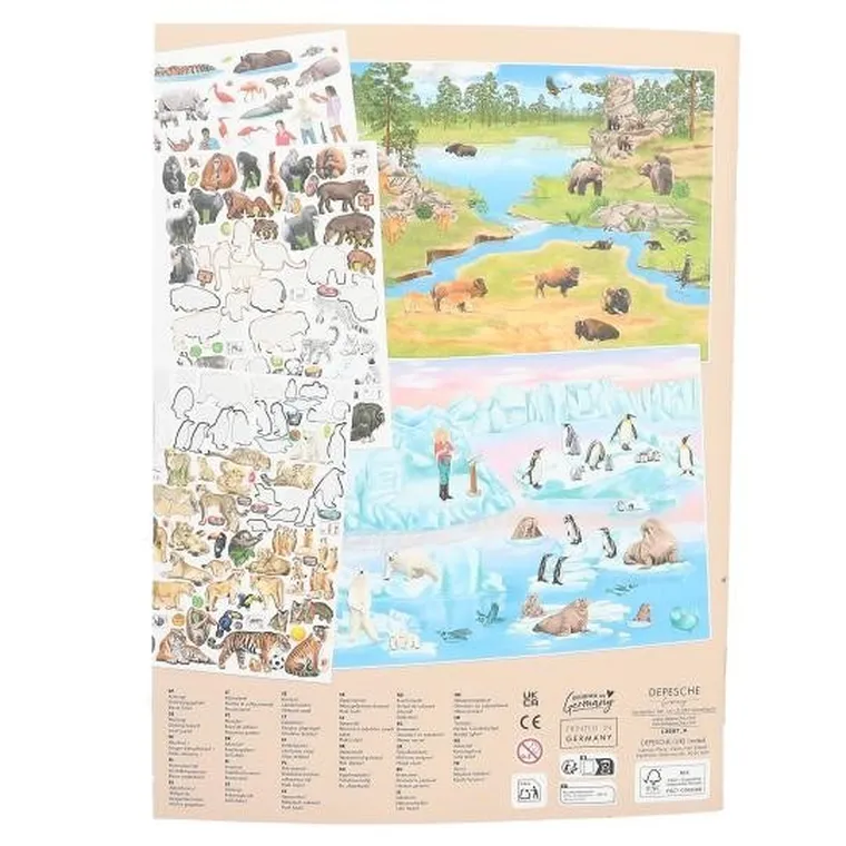 Top Model, Zoo, zestaw kreatywny z naklejkami