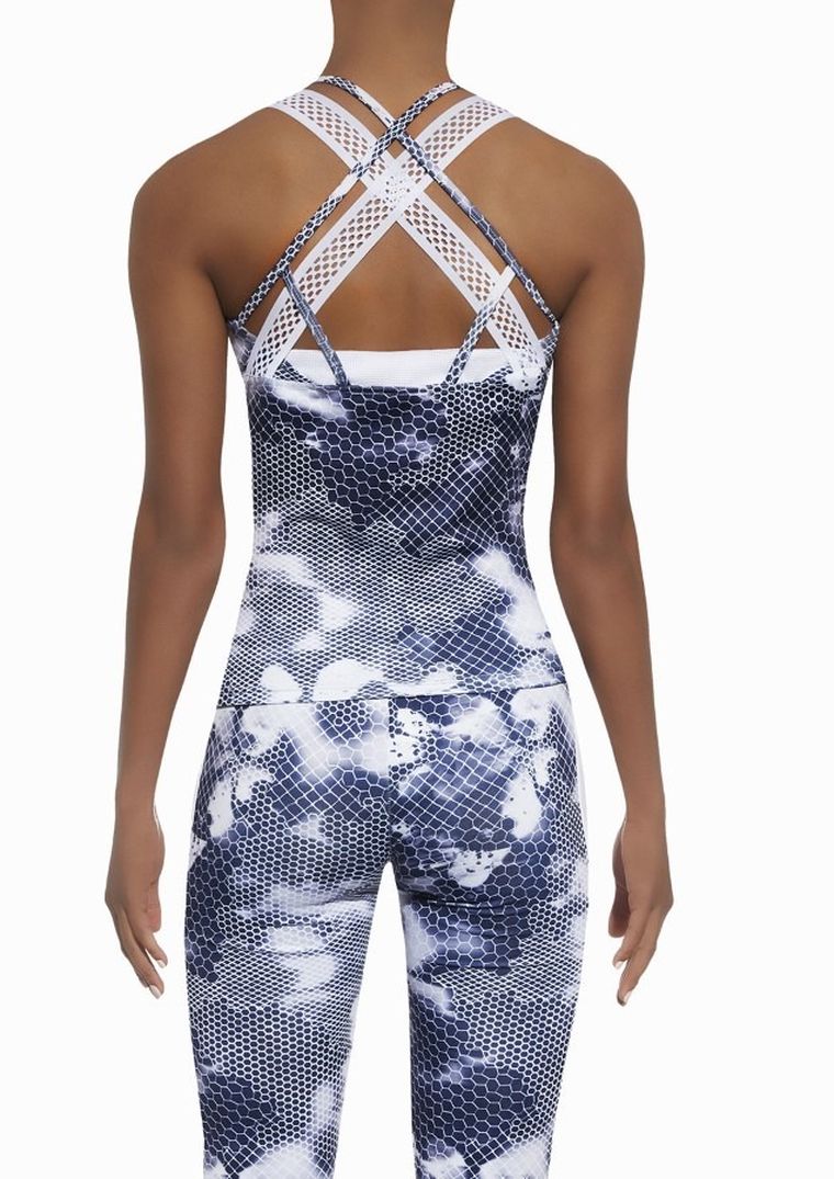 Top sportowy damski, niebieski, Bas Black