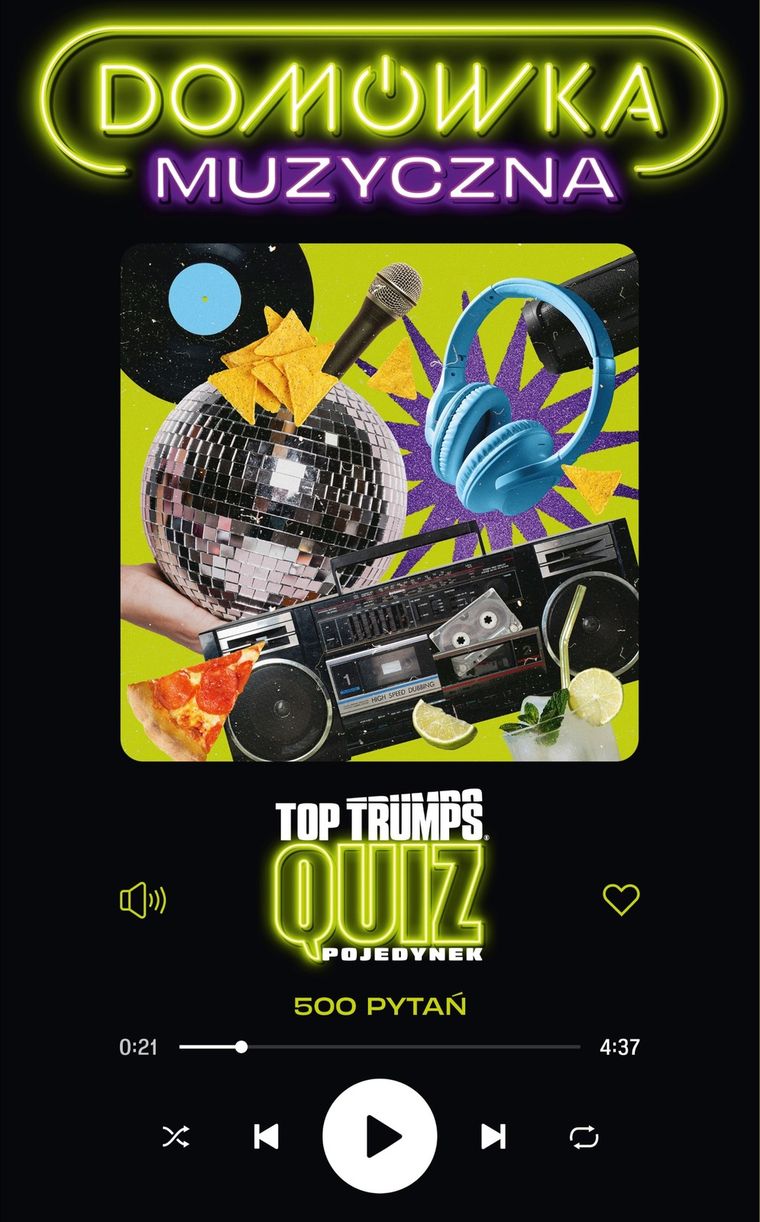 Top Trumps, Quiz, Domówka, Muzyczna, gra towarzyska