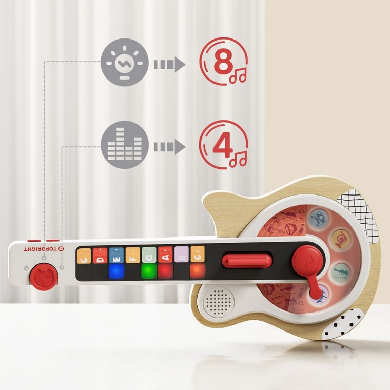 Topbright, gitara interaktywna, drewniana