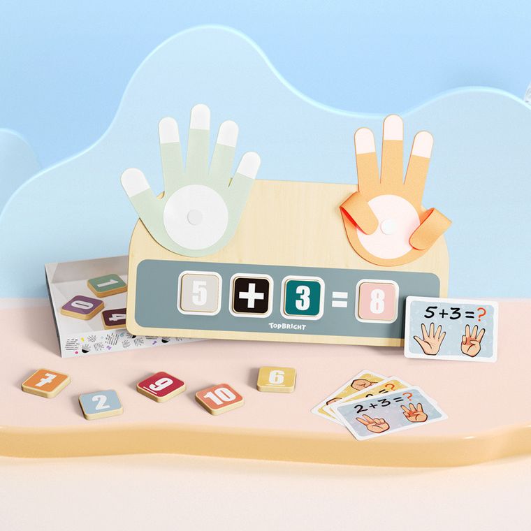 Topbright, Nauka liczenia na palcach, drewniana zabawka edukacyjna