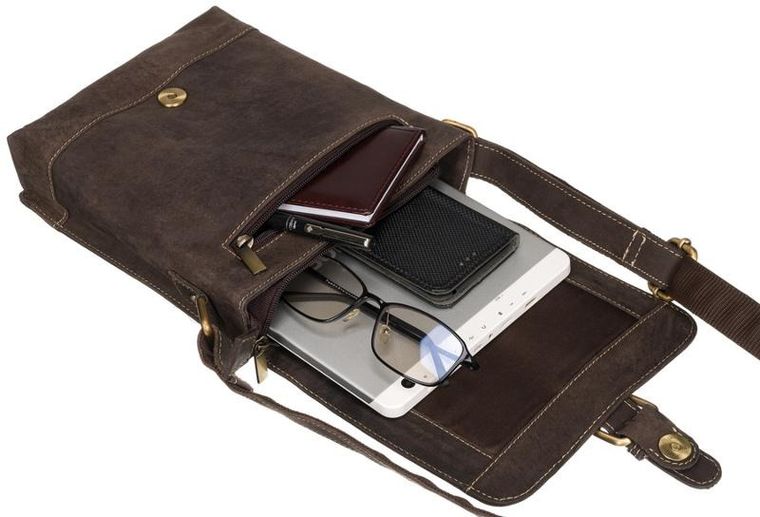 Torba listonoszka, brązowa, skórzana, Always Wild