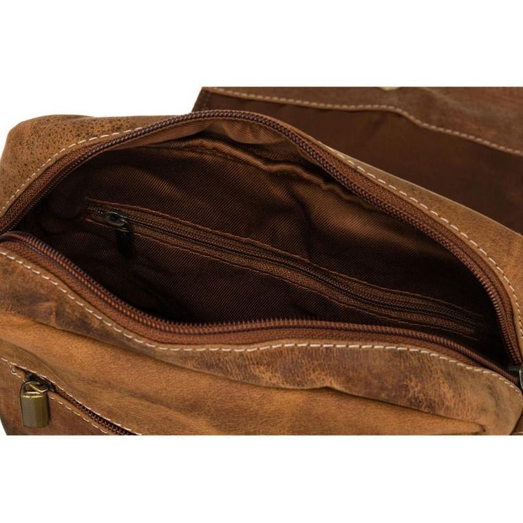 Torba listonoszka, brązowa, skórzana, Always Wild