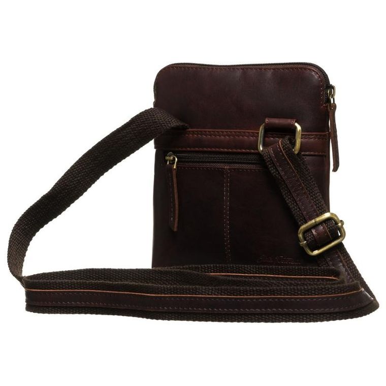 Torba listonoszka, brązowa, skórzana, Peterson