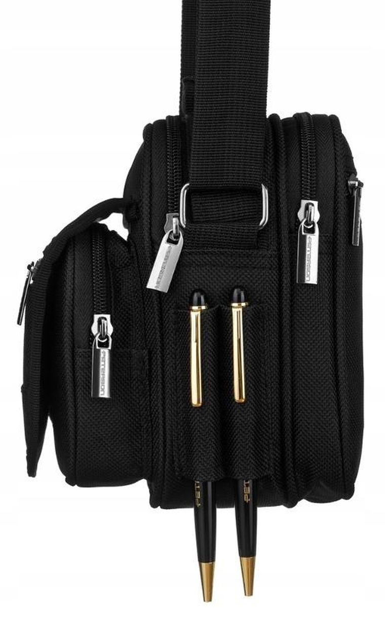 Torba listonoszka, czarna, Peterson