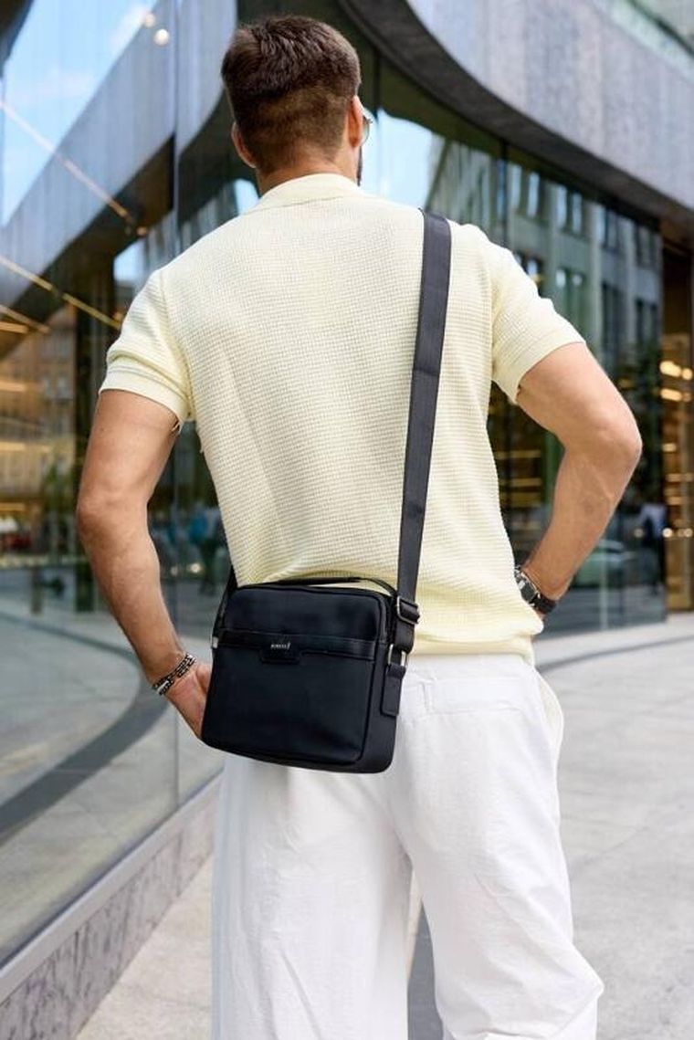 Torba listonoszka, czarna, Rovicky