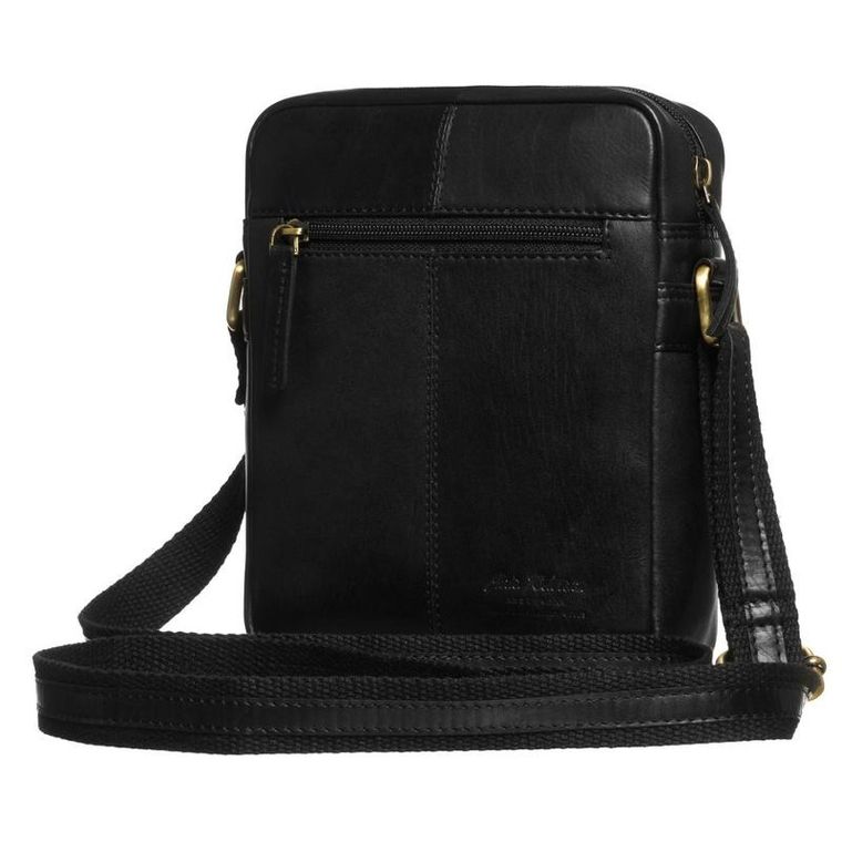 Torba listonoszka, czarna, skórzana, Peterson