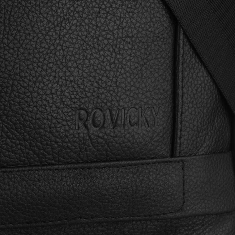 Torba listonoszka, skórzana, czarna, Rovicky