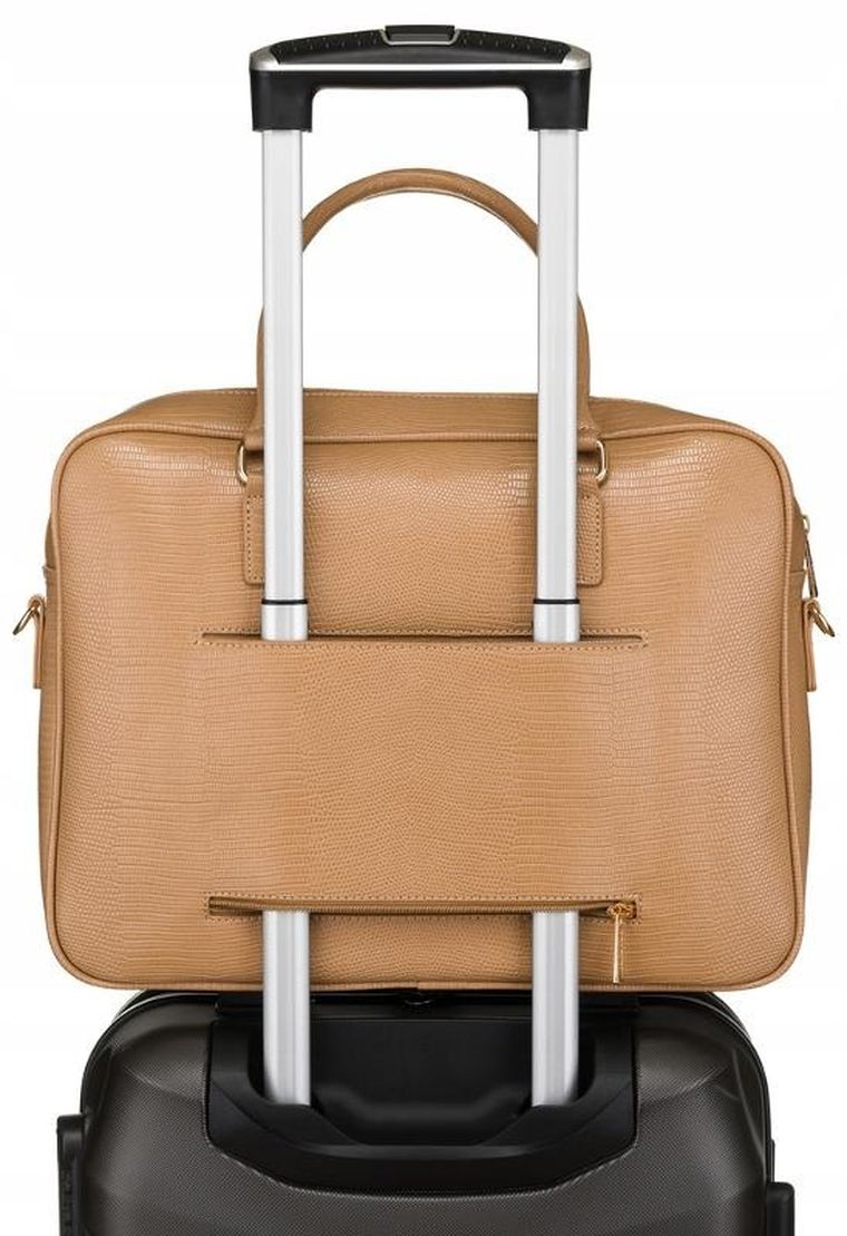 Torba na laptopa, brązowa, do 13,3", Peterson