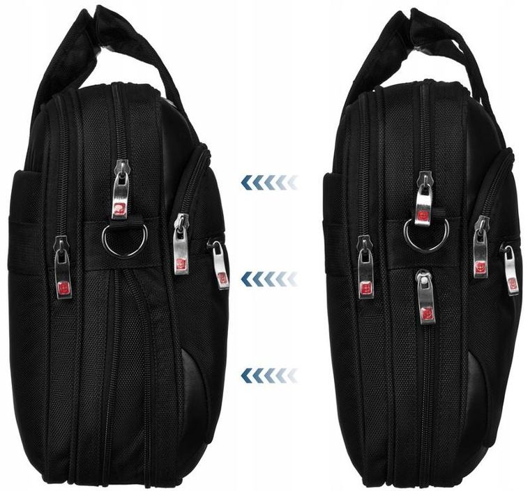 Torba na laptopa, czarna, 15", Peterson