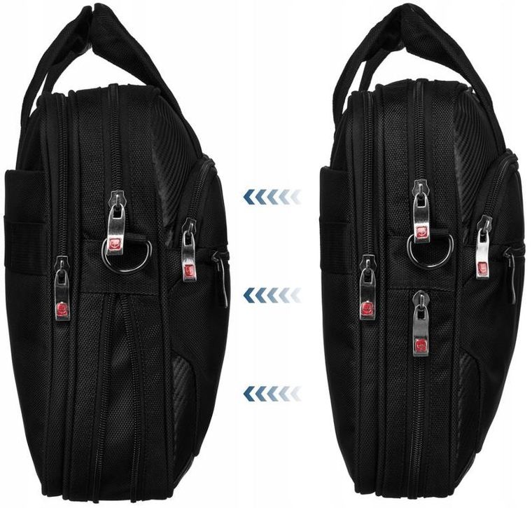 Torba na laptopa, czarna, 15", Peterson