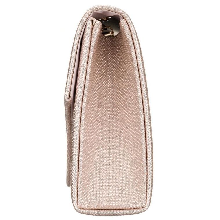 Torebka kopertówka, beżowa, brokatowa, Rovicky
