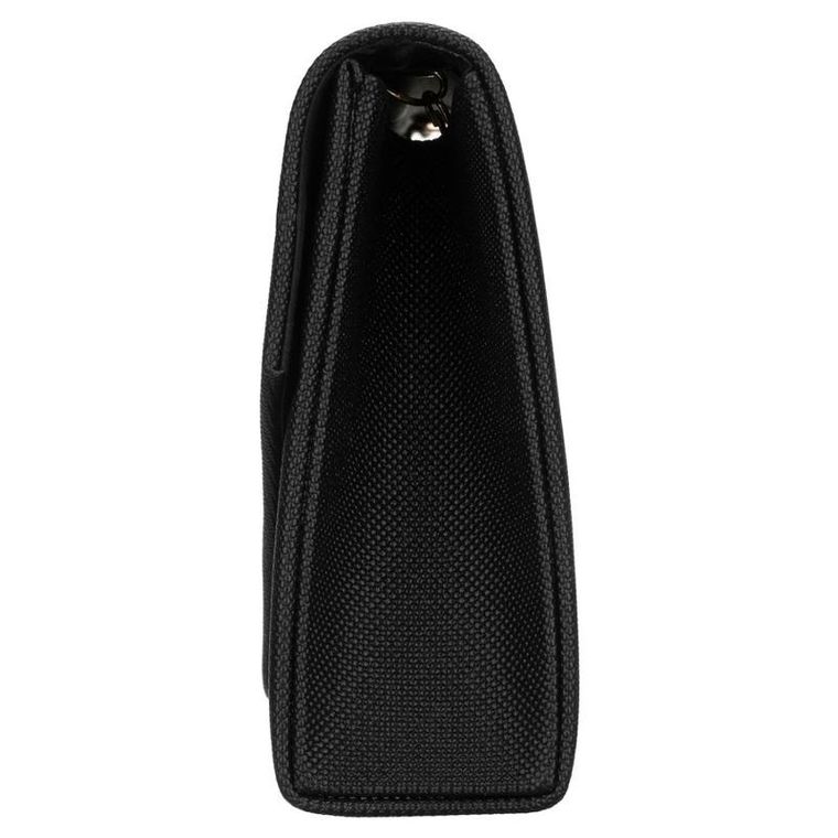 Torebka kopertówka, czarna, brokatowa, Rovicky