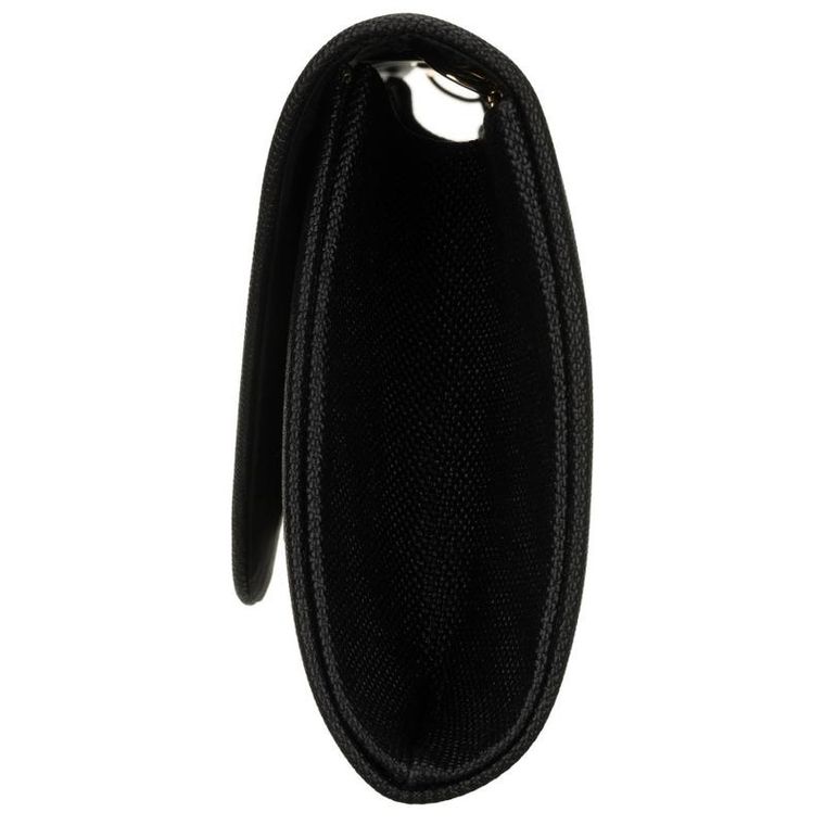 Torebka kopertówka, czarna, brokatowa, Rovicky