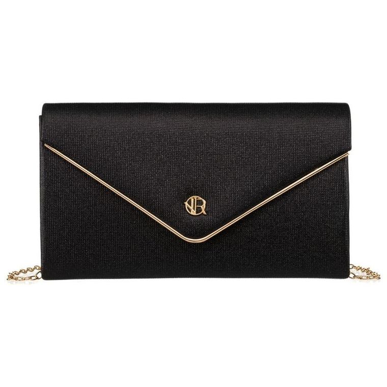 Torebka kopertówka, czarna, Rovicky