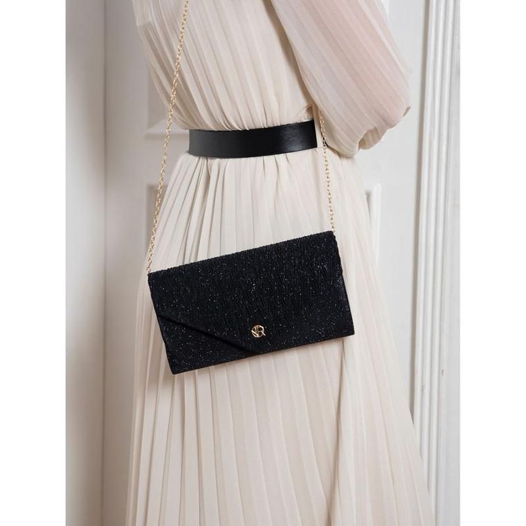 Torebka kopertówka, granatowa, Rovicky