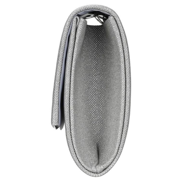 Torebka kopertówka, srebrna, Rovicky